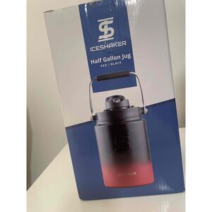 NWT IceShaker Red Ombré Sturdy Metal Handle Insulated Water Bottle 64Oz - New